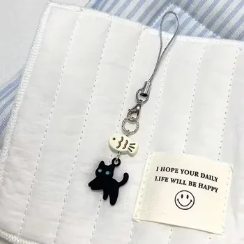 Black Cat Phone Charm 1