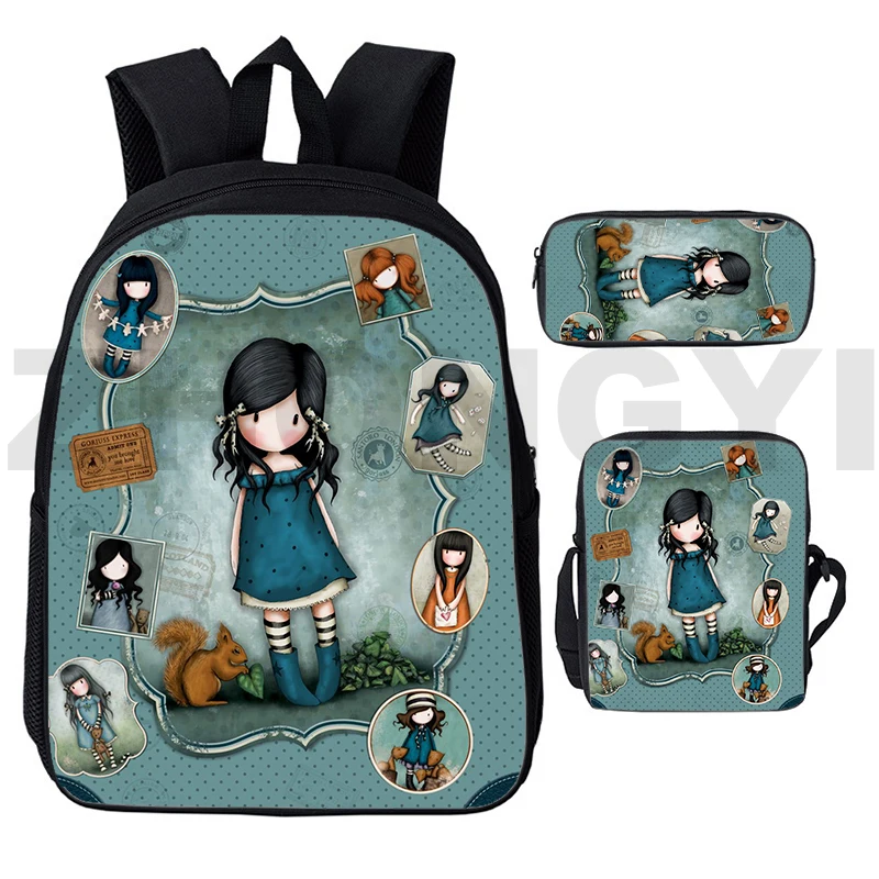 PopularYouthfulSantoroGorjuss3DPrint3pcsSetStudentTravelbags