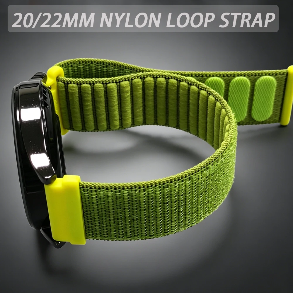 Versatile Nylon Watch Strap - 20mm/22mm, Breathable Loop Bracelet