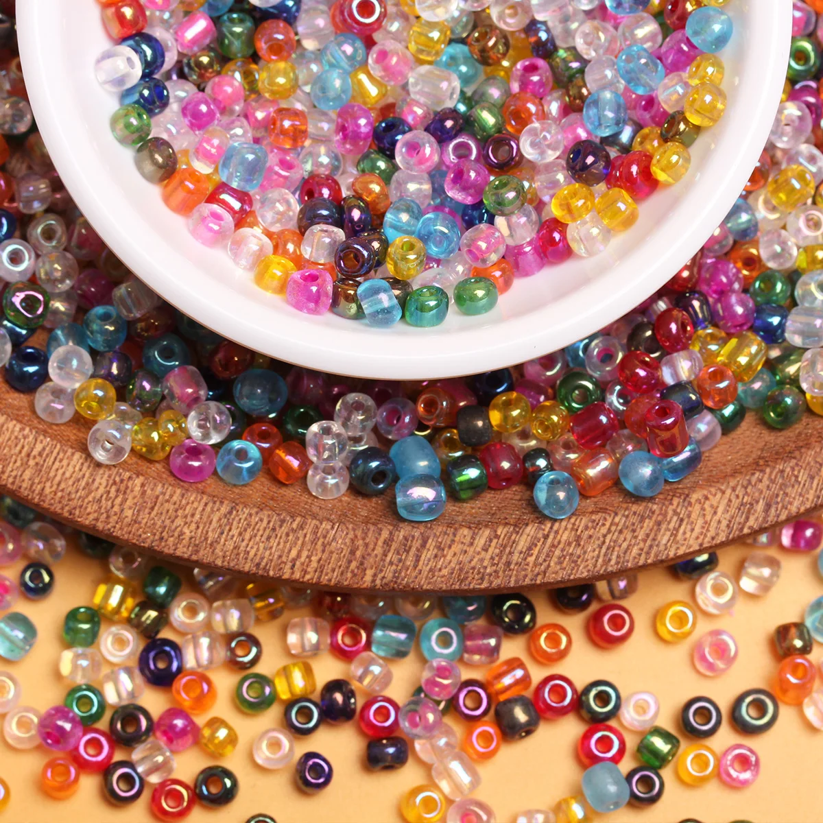 450g/pack 2mm/3mm/4mm Spacer Loose Glass Round Seed Beads  Jewelry Making Earring Keychain DIY Craft Accessories Wholesale