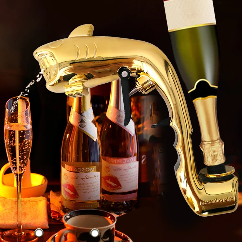 2022BeerGunChampagneSprayGunBeerVacuumStopperShootDrinking