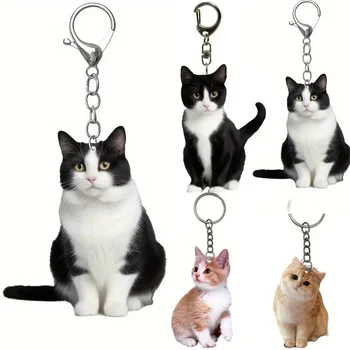 Acrylic Cat Keychain Charm 1