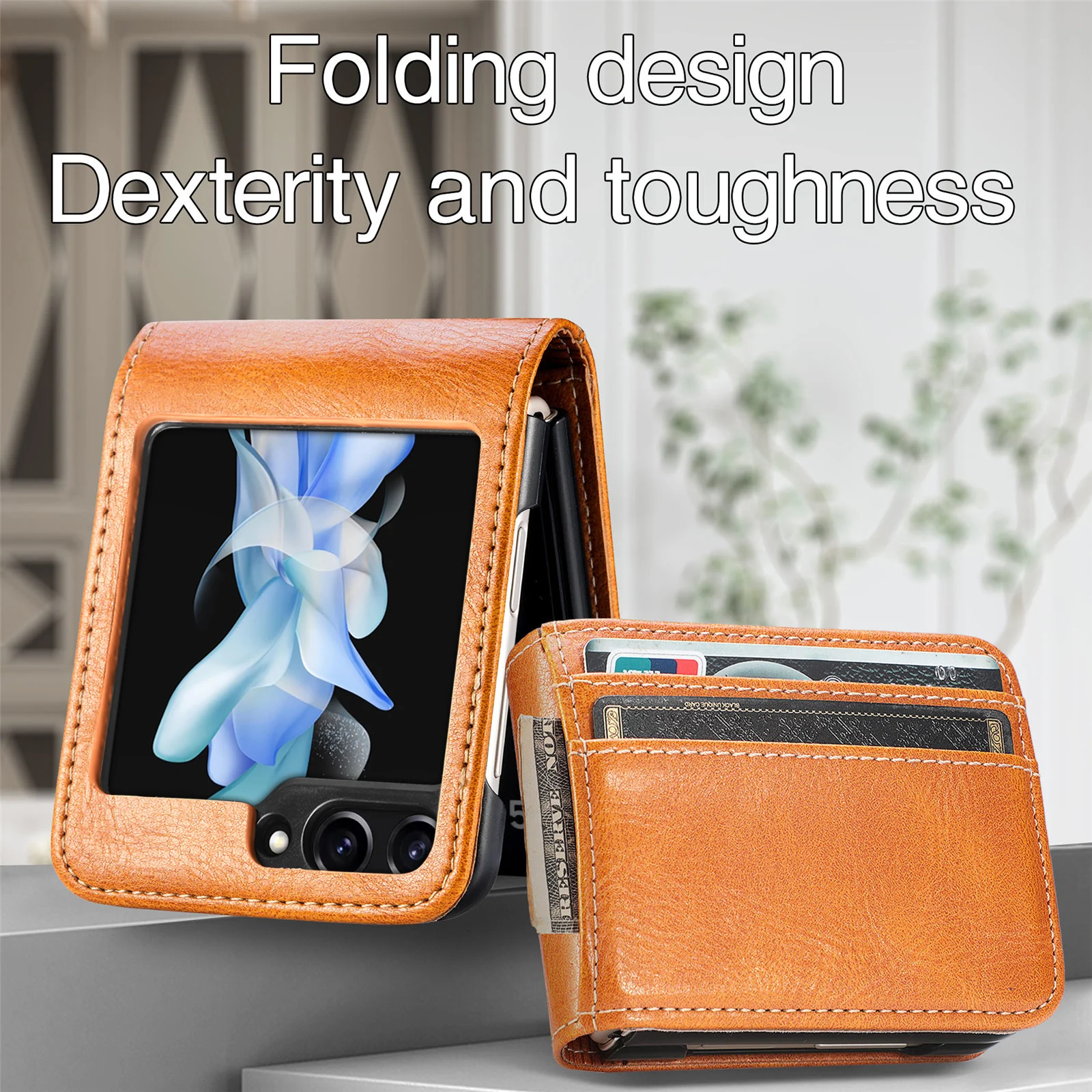 Leather Wallet Case with Card Holder