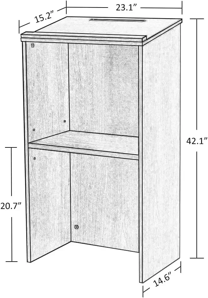 Portable Podium Stand Hostess Stand Desk with Adjustable Shelf for Churches, Lectern Classrooms, Office (White) USA 2