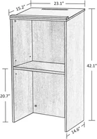 Portable Podium Stand Hostess Stand Desk with Adjustable Shelf for Churches, Lectern Classrooms, Office (White) USA 2