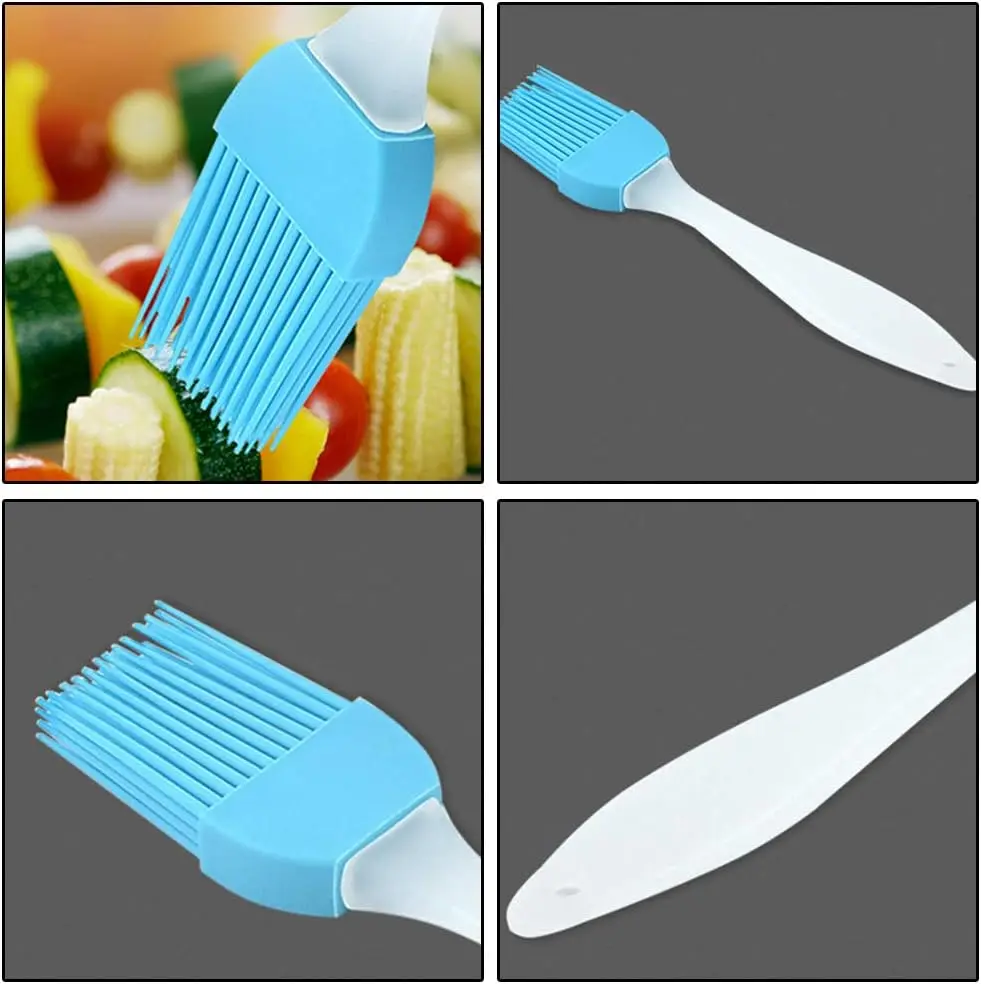 Description Picture 3 of item3PCS Silicone Basting & Pastry Brush Great for BBQ Meat Cake Heatproof Pastry Brush Set for BBQ Grill Baking Kitchen Accessories