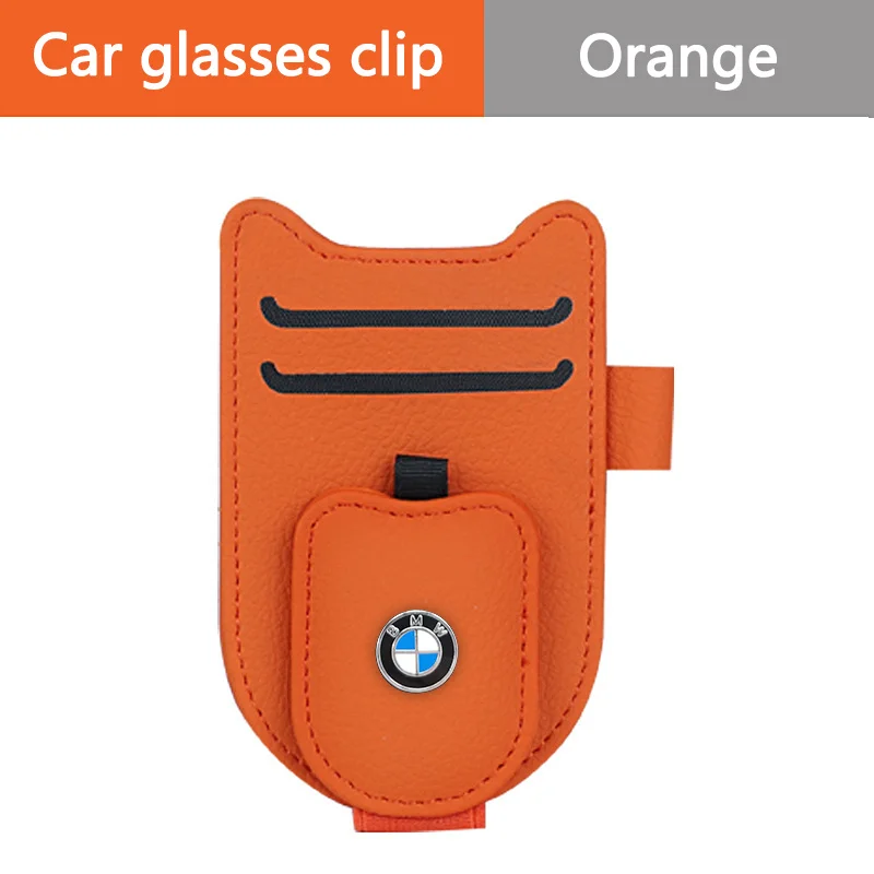 PU 가죽 자동차 안경 클립 BMW M 성능 E28 E39 E46 E53 E60 F20 X6 X5 용 다기능 썬 바이저 마그네틱 안경 클립