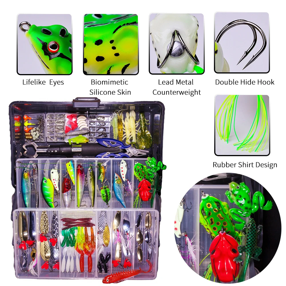 Lot De 24 Leurres De Pêche HENGJIA – Mélangés, Cuillères, Crankbaits, Pour Poissons D'eau Douce