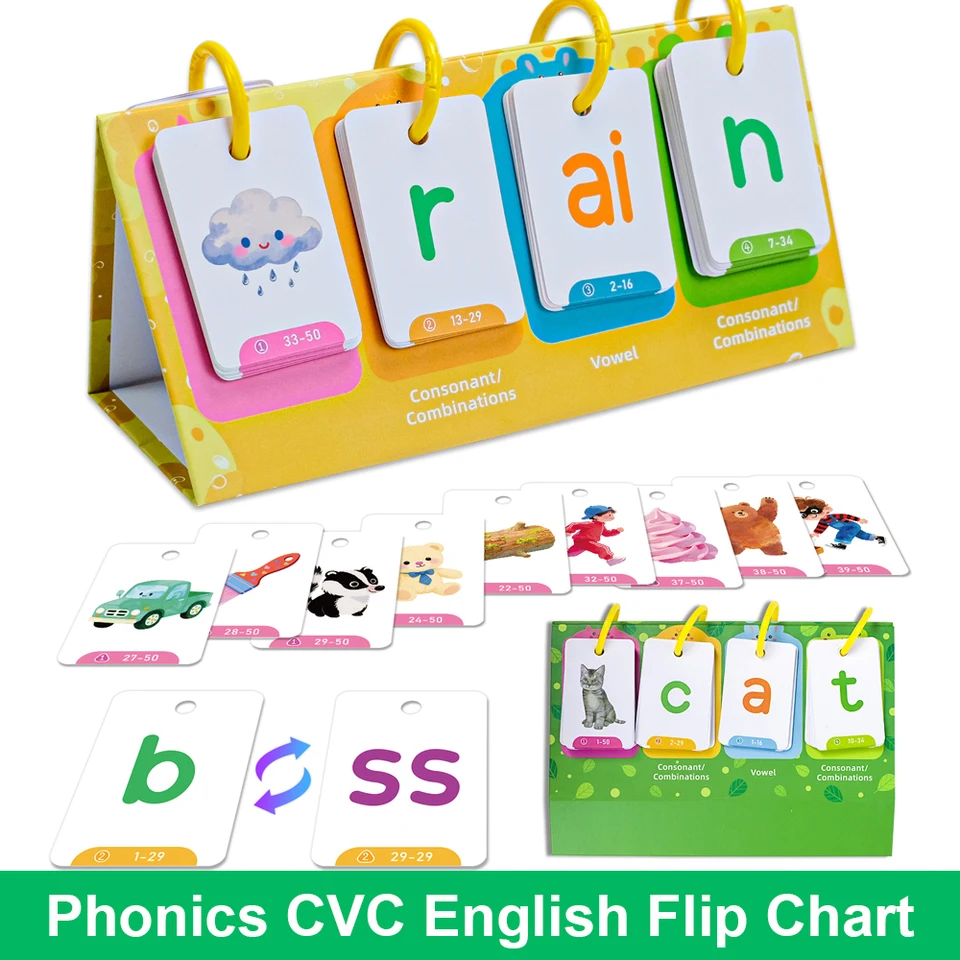 Phonics Flash Cards Sentence Flip Charts Sentence Building Flash Cards ...