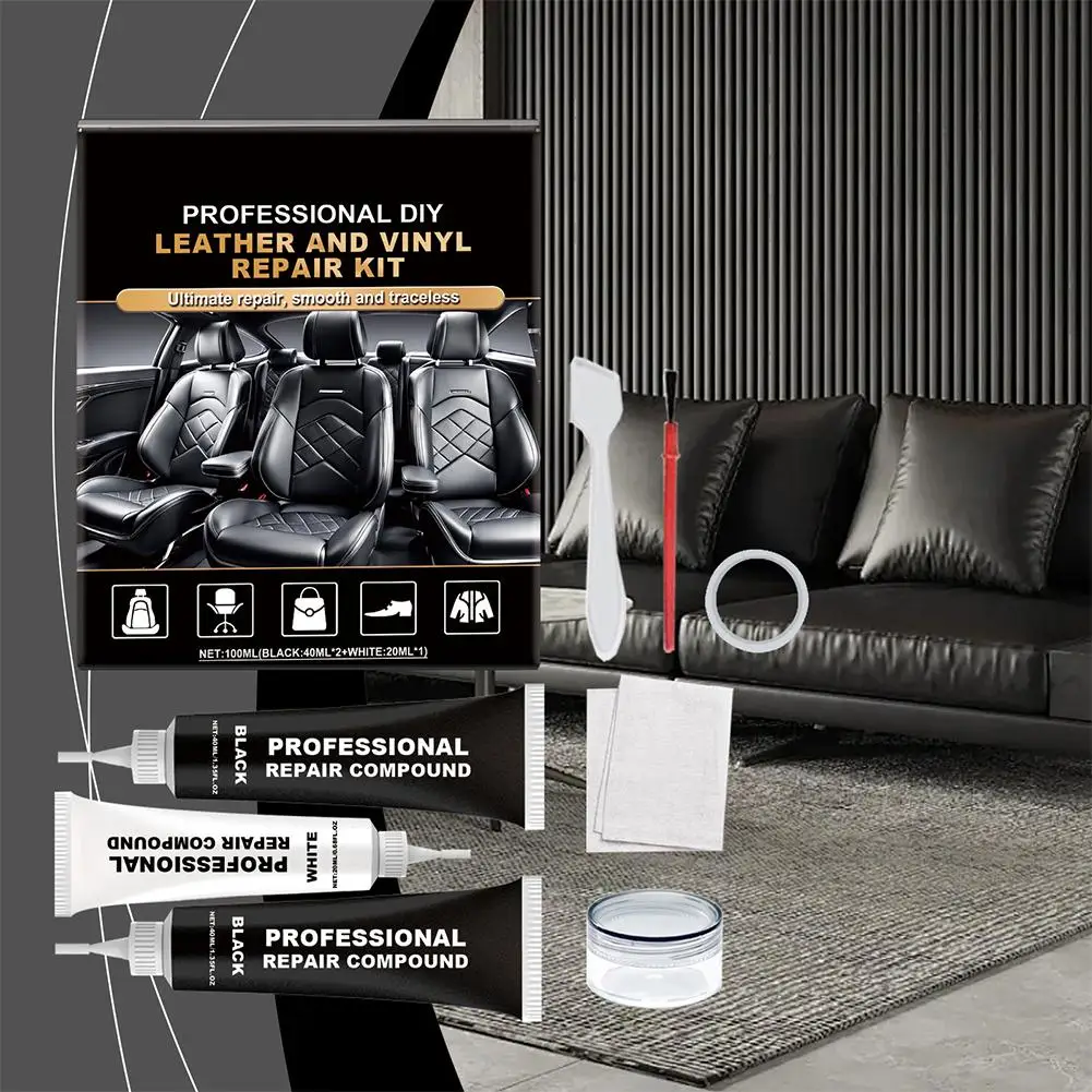 Car Leather Seat Repair Kit Auto Seat Sofa Coats Holes Scratch Cracks Restoration Cream Furniture Sofa Repair Maintenance