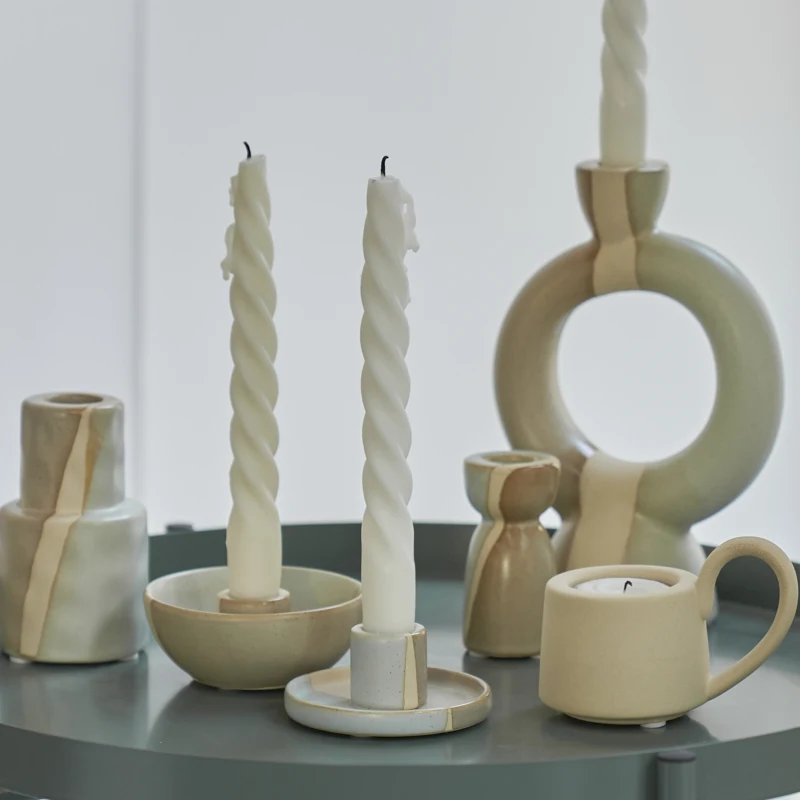 Ceramic Candlestick Nordic Candle Holder Candlestick Candle Home
