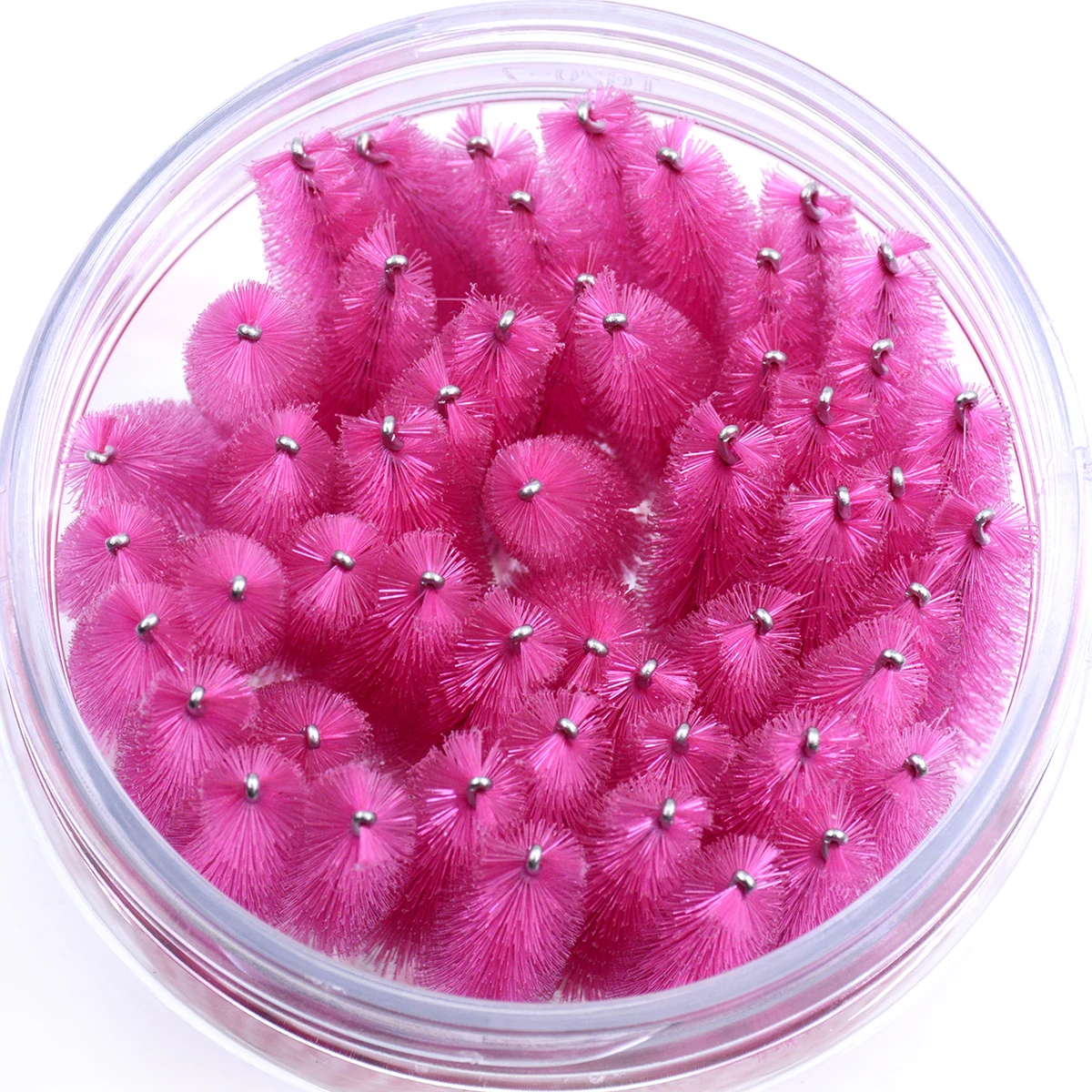 Contianer 일회용 속눈썹 마스카라 완드 케이스 마이크로 메이크업 애플리케이터 미용 도구와 50pcs 크리스탈 속눈썹 브러쉬