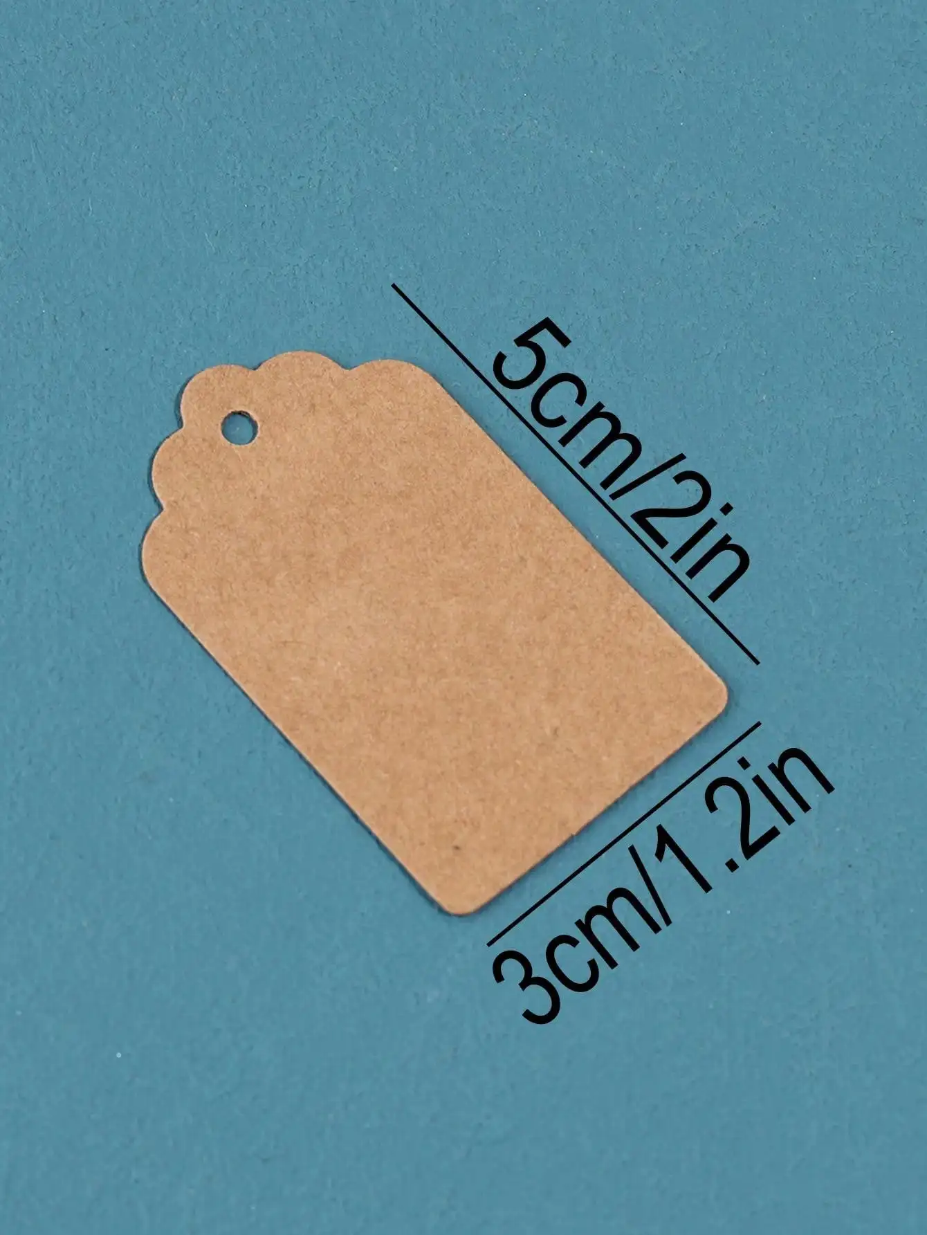 100 Stück braune Geschenkanhänger aus Kraftpapier mit Blumenkopf, einfache kleine Geschenkanhänger mit mehreren Szenen, für Weihnachten, Hochzeit, Party – Detail 2