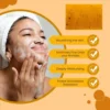 Lemon Turmeric Kojic Acid Glowing Soap Handmade Soap Brightening Moisturizing Lotion Body Facial Soap 3