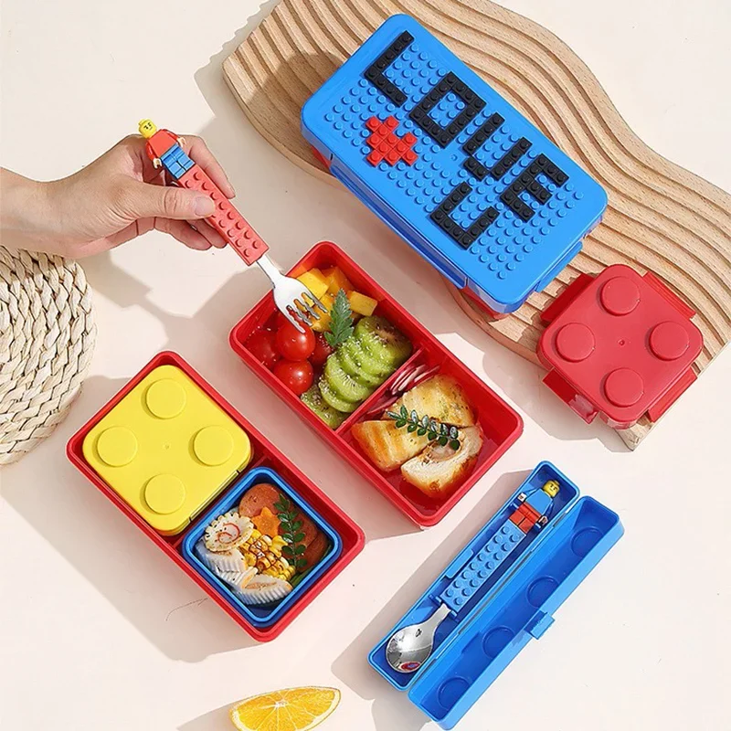 Cutlery Set Colorful Building Blocks Spliced Forks and Spoons