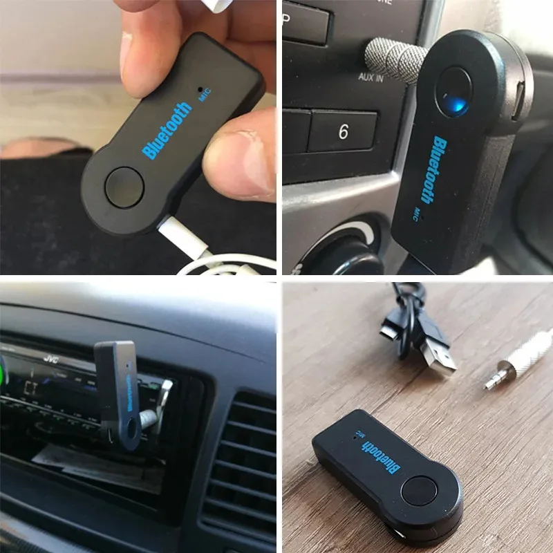 Bluetooth Aux Adaptor 3.5mm Wireless Car Handsfree Kit Audio Music Receiver Mini MP3 USB BT V3.0 Player