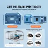 Inflatable Paint Booth SucceBuy Inflatable Paint Booth Inflatable Spray Booth with Powerful Blowers and Air Filter System Portable Car Paint