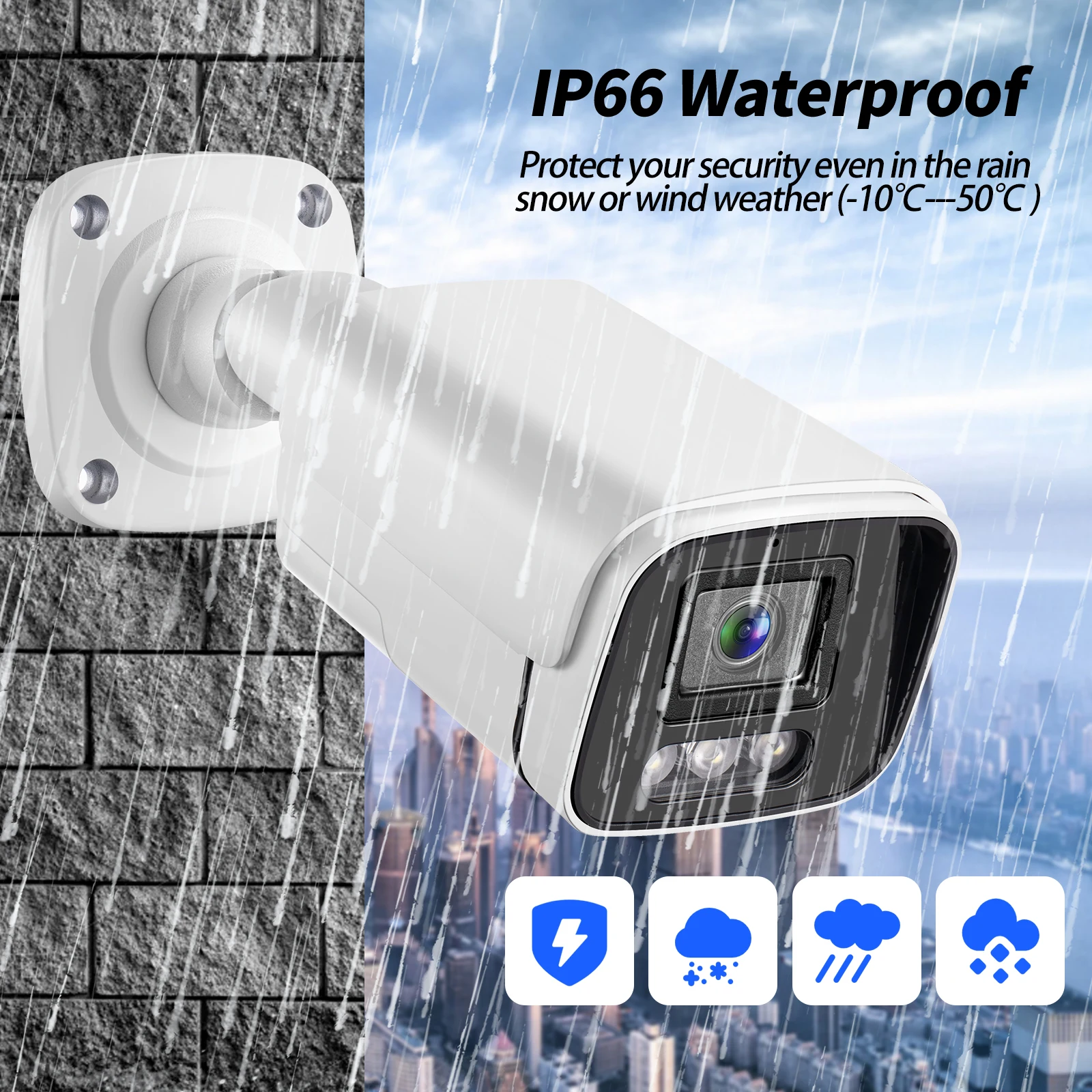 Gadinan H.265 4K Security POE IP Camera Face Human Detection Outdoor Audio 8MP 5MP Video Surveillance AI for CCTV NVR System 2