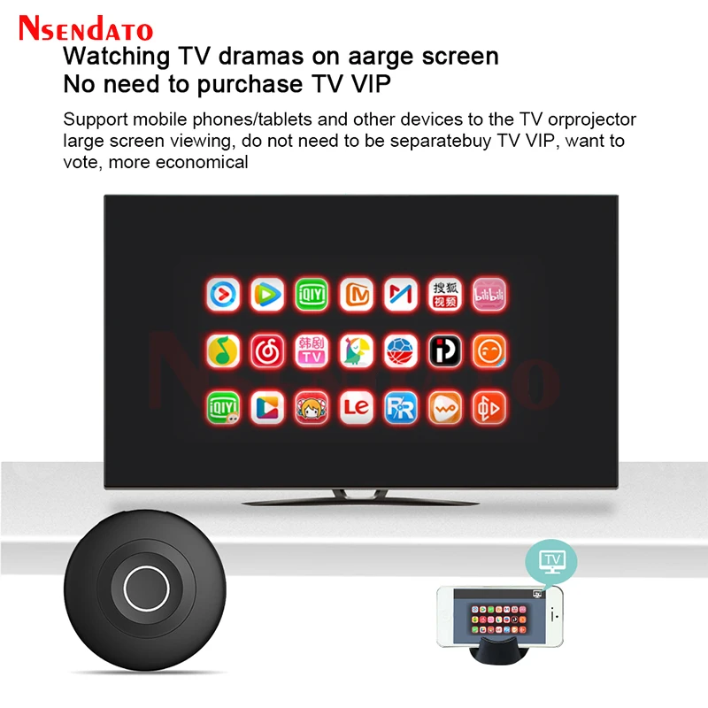 Dual Band 2.4G/5G WiFi Wireless Display 4K HDMI Wireless Display Receiver TV Screen sharing Stick Dongle Adapter For TV Monitor