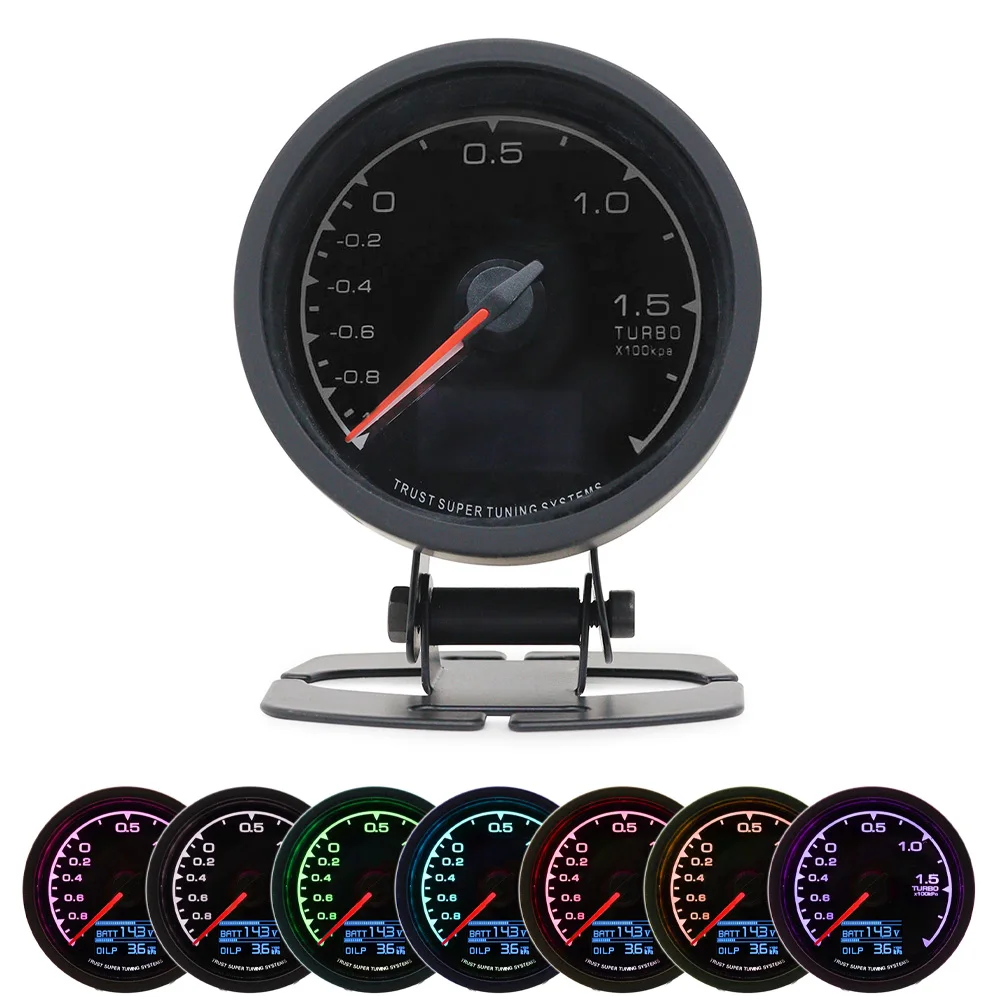 60MM Car Turbo Boost Gauge 30PSI + Adjustable Turbo Boost Controller Kit  1-30PSI IN-CABIN Car Meter