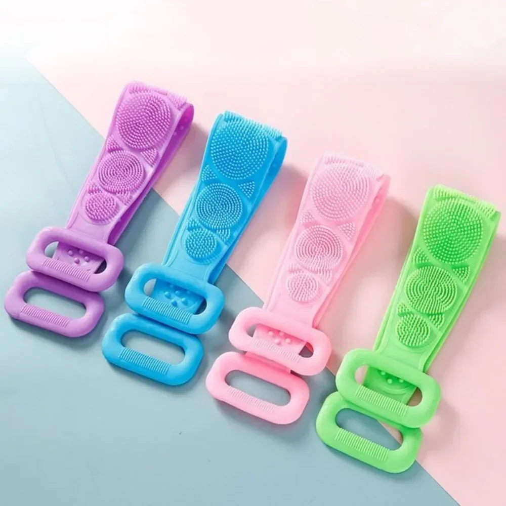 Silicone Body Scrubber Back Massage Exfoliating Sponge Bathroom Bath Brush Scrub Shower Brush Body Wash Scrub Removal Bath Spong 6