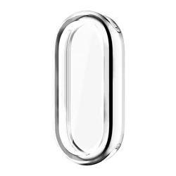 Electroplated TPU Soft Protective Smart Watch Case Cover for Miband 9 10 (Silver)