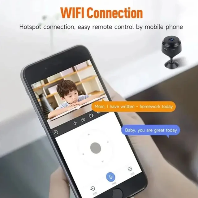 1080P Wireless Camera Multifunctional Wireless Indoor Camera Night Vision Motion Detection 360 Degree Bracket Household Security 2