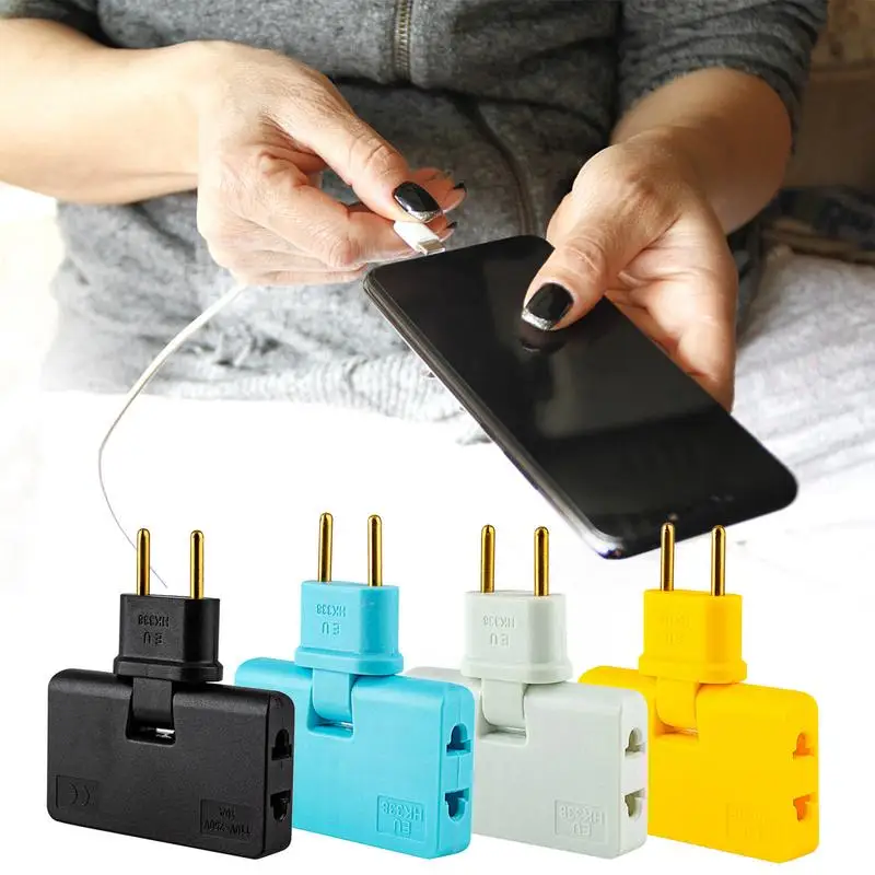 

Eu Converter 3 In 1 Rotatable Plug Outlet Extender O-ne In Three 180 Degree Extension Plug Adapter Household Light Universal