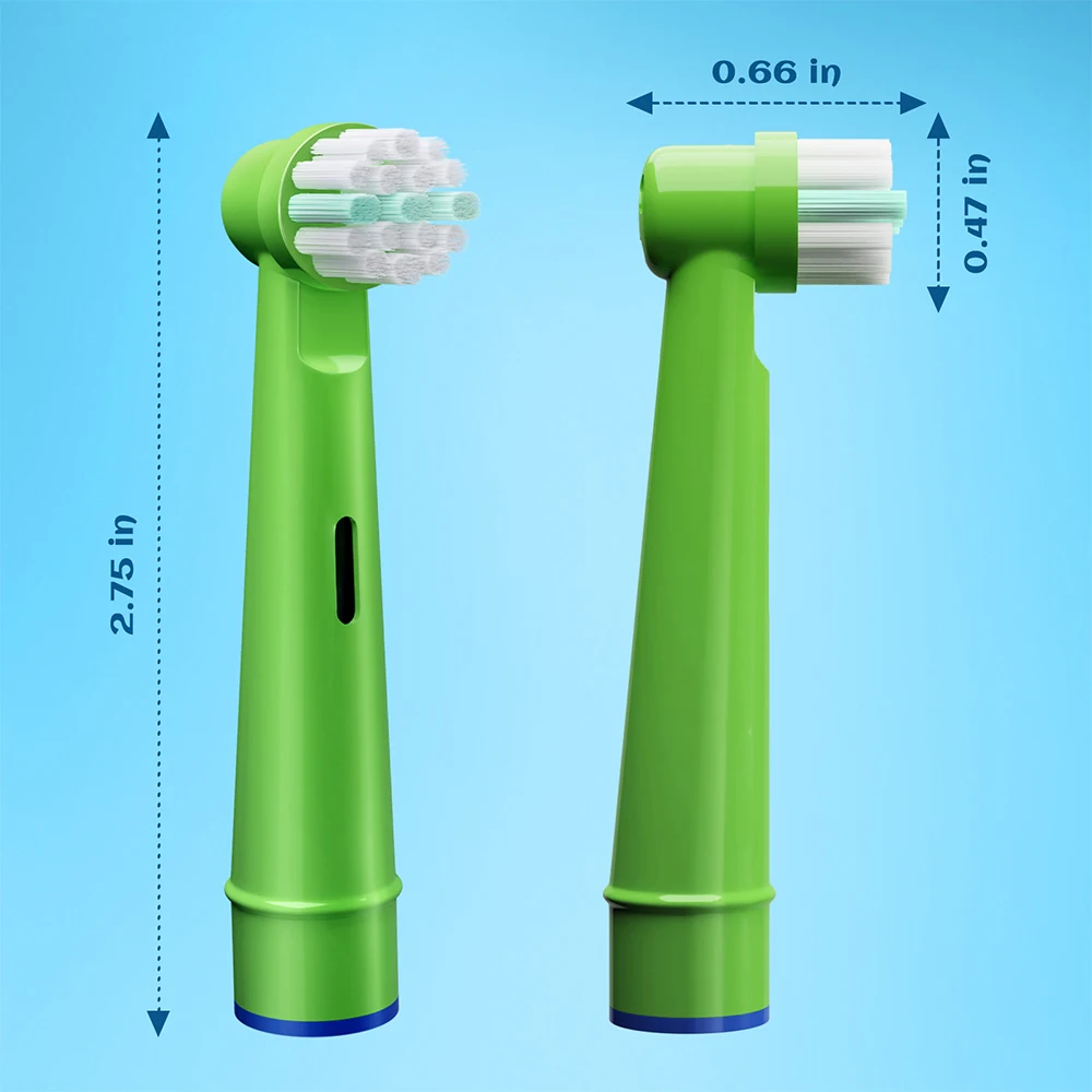 8x Kids Electric Toothbrush Replacement Heads Compatible with Oral B Braun Soft Bristles and Small Brush Head for Sensitive Care