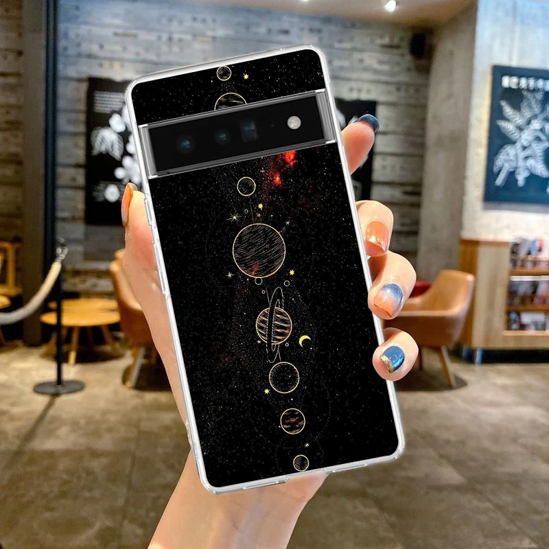 Starlit Sky Planet Space Art Soft TPU Transparent Phone Case