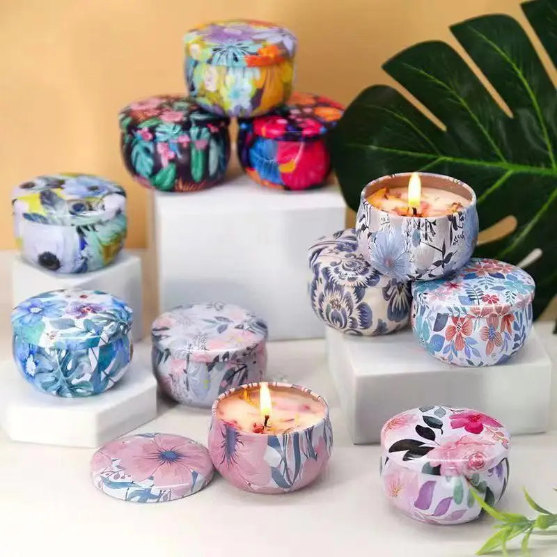 Various Scented Candles Jar Handmade Scented Candle Case Natural Soy