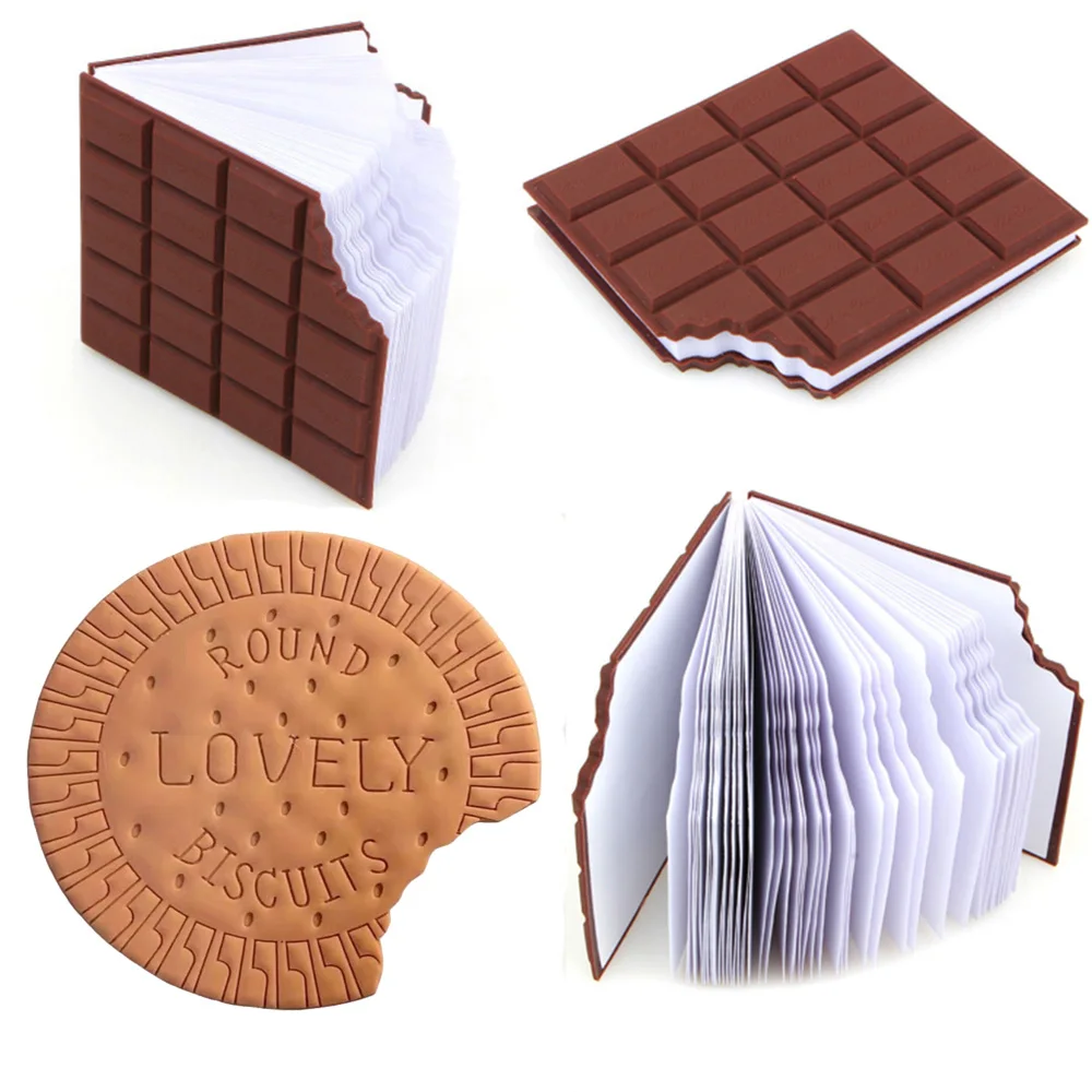 미니 휴대용 쿠키 메모장, 창의적인 문구, 초콜릿 향수 노트북, 재미 있고 귀여운 학교 용품, PVC