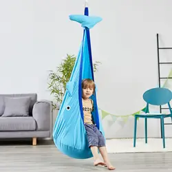 Balanço conjunto ao ar livre crianças pod balanço assento sensorial hammock crianças pendurado cadeira para interior ao ar livre