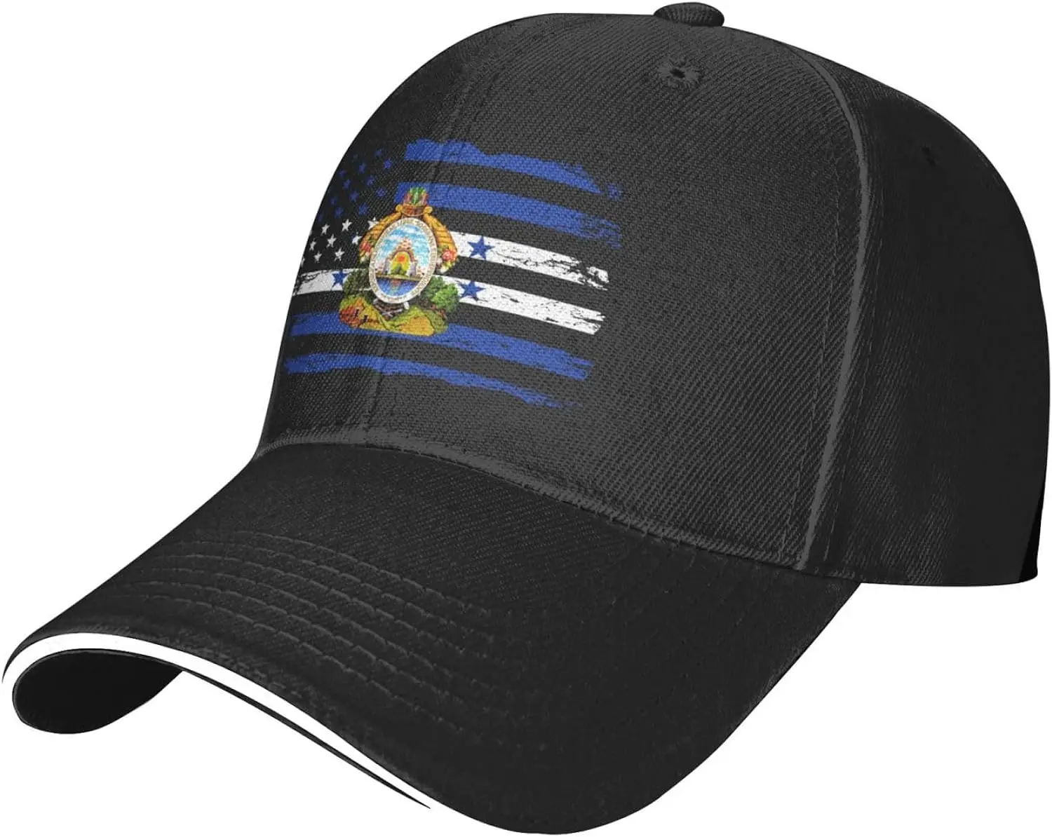 

Honduras American Flag Premium Adjustable Baseball Cap for Men and Women - Outdoor Sports, Sun Protection Black