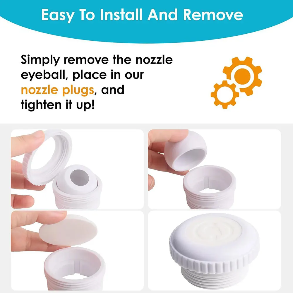 Pool Jet Nozzle Covers Plastic Pool Winter Seal Plugs Jet Nozzle Antifreeze Cap for Hayward Sp1419D Eyeball