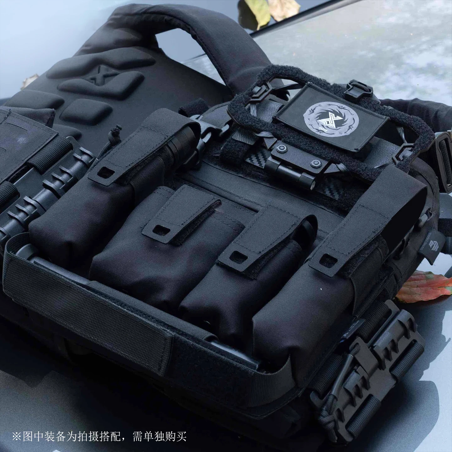5-in-1 Jagd Taktische Weste Vorne Hängende Platte Panel Erweiterung Zubehör Aufbewahrungstasche Tasche – Detail 9