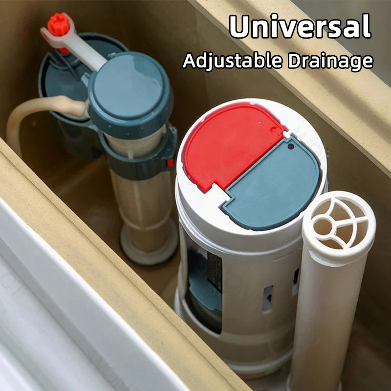 Universal Toilet Tank Replacement Kit Toilet Buttons Dual Flush Valve Water Inlet Valve Accessories Adjustable Float