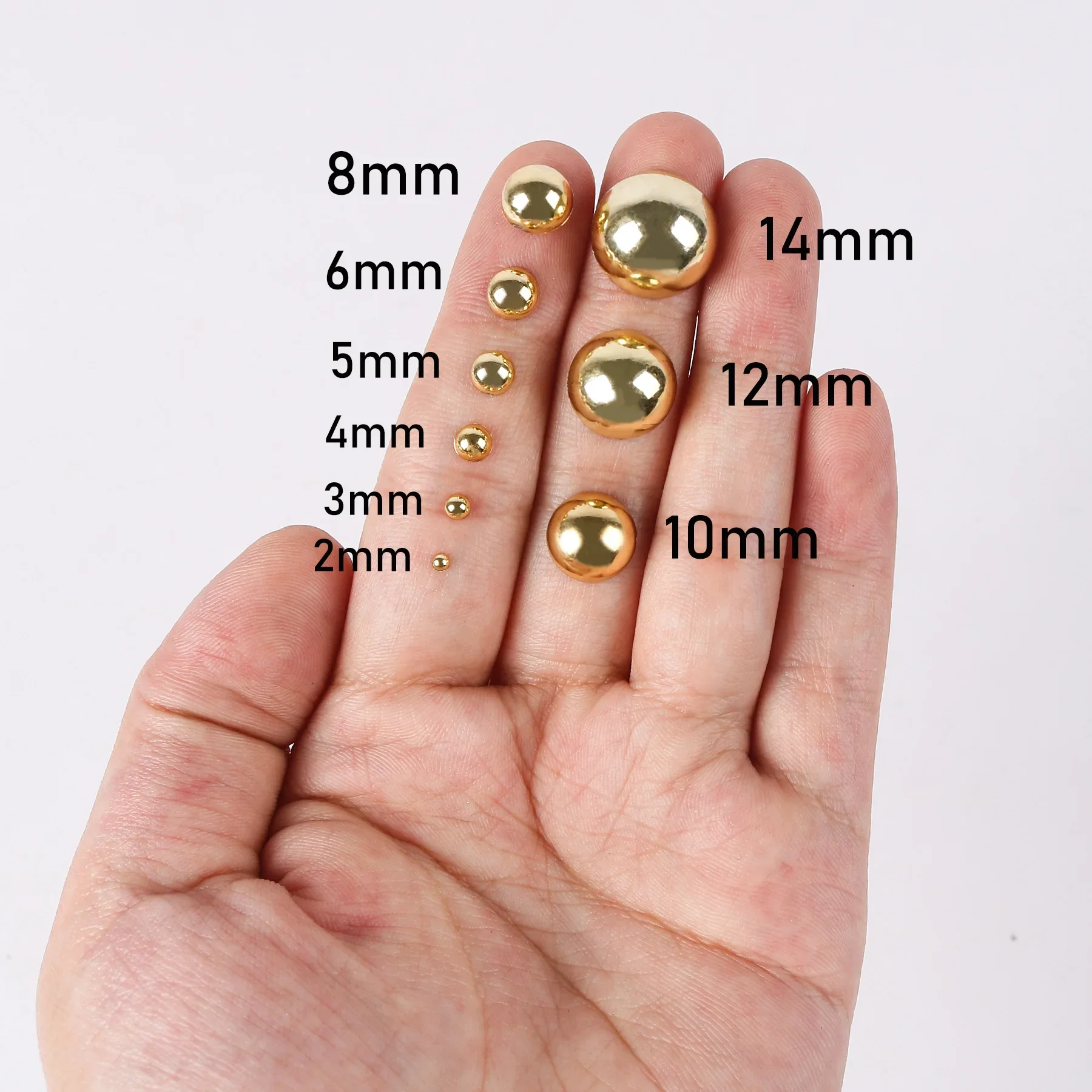 All Sizes Silver Gold White Cream Flat Back Pearls Imitation Pearl 2-14mm Half Round Loose Bead for DIY Craft Nail Art Stones imitation pearl beads