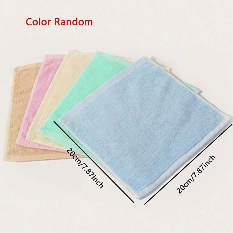 Coral Fleece Washcloths Set, Soft And Absorbent Square Towel, Solid Color Small Face Towel, Multi Purpose Cleaning Cloths