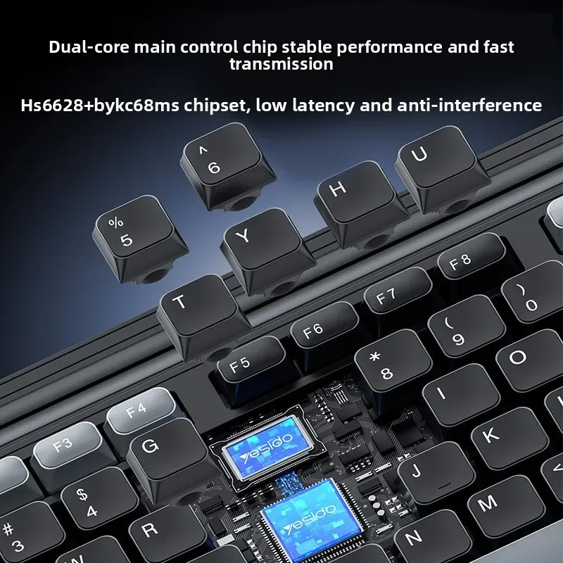 Hot Sale Portable USB Wireless Keyboard & Mouse Set for Desktop & Laptop Silent Mouse Set Suitable for Home Game & Office Use