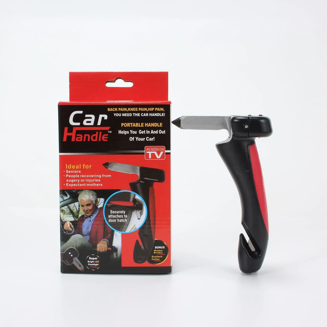 T50 Door Armrest Wear-resistant Car Handle Safety Handrails Carbon Steel Portable Escape Hammer Anti-skidding Handles 5