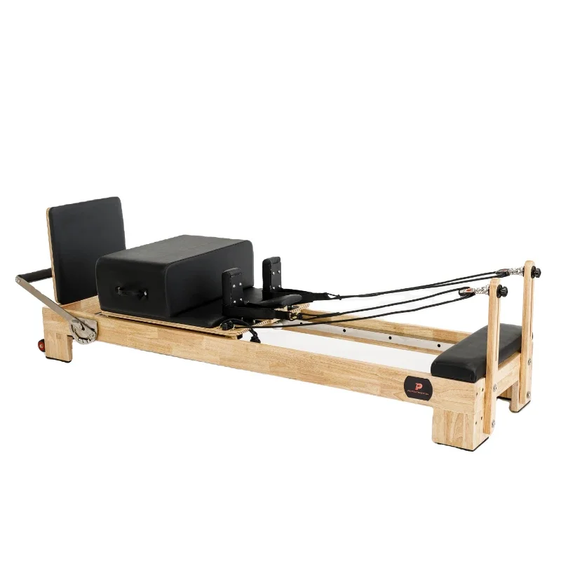 Uso Domestico Legno 5 Molle Nero Piede Bar Regolabile Riformatore Pilates