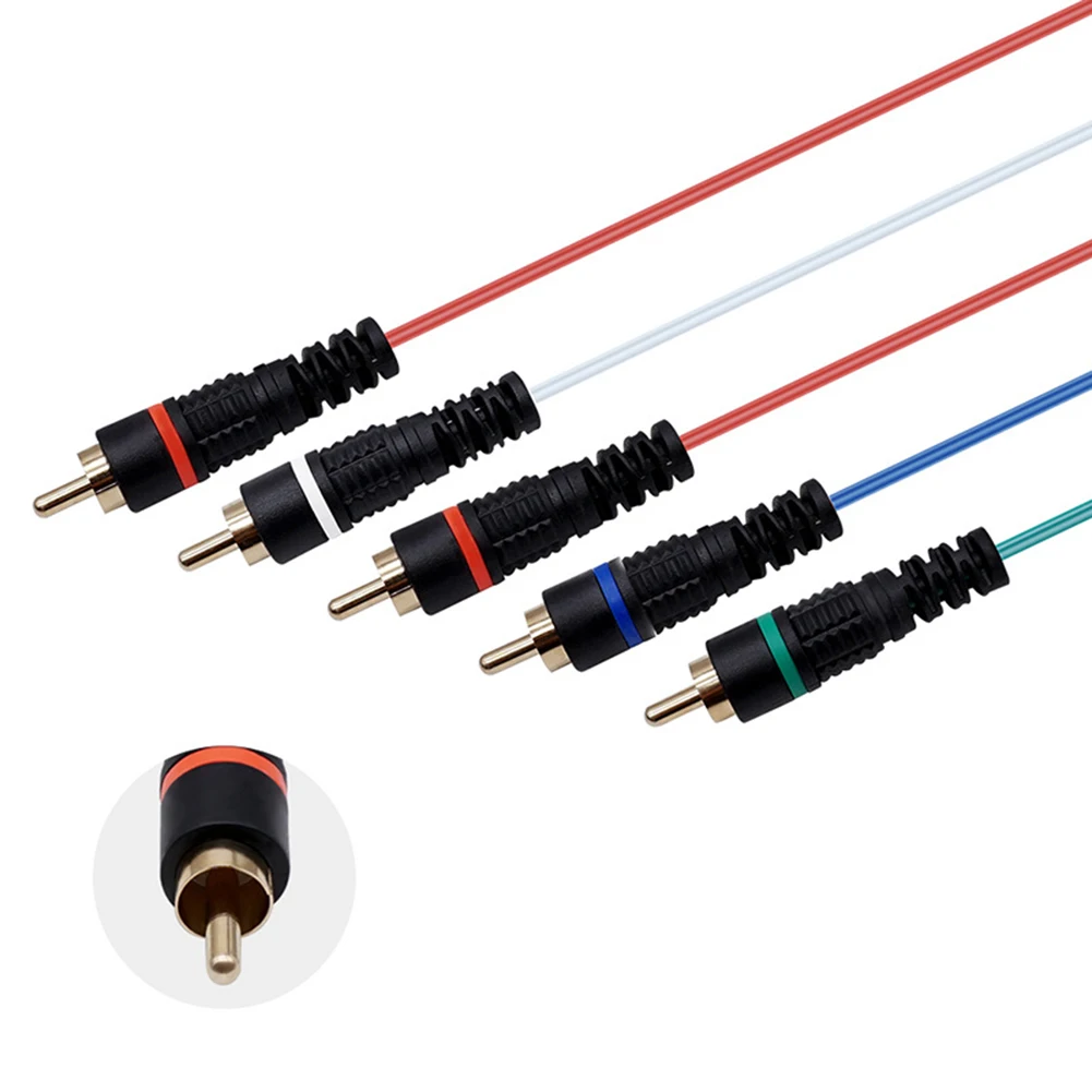 Component Converter Component Video 5RCA YPbPr Cable For NGC Game Console Digital AV Out for Gamecube