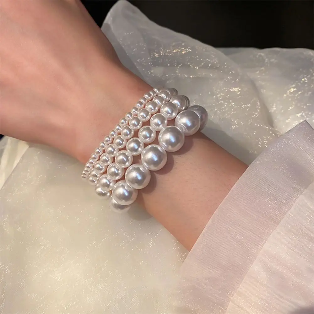 Bracelet perlé pour femme, 4/6/8/10/14mm, cordon élastique, bijoux à la  main, 216.239. - AliExpress