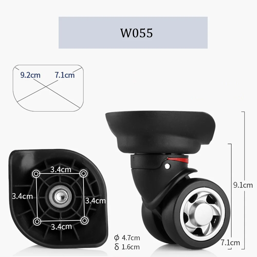 For HANKE W055 Universal Wheel Trolley Case Wheel Replacement Luggage Maintenance Pulley Sliding Casters Wear-resistant Slient