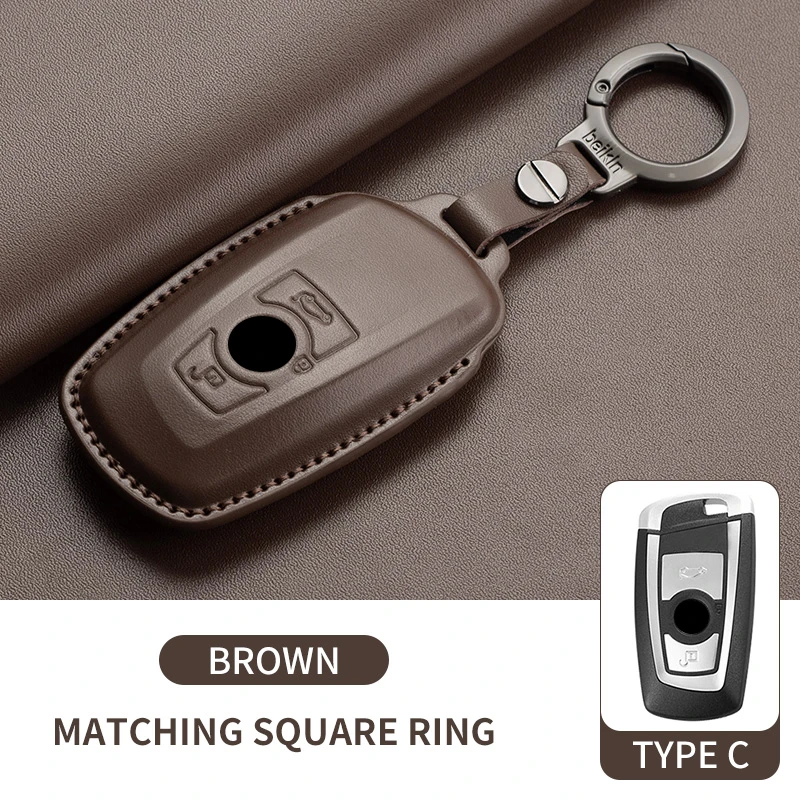 Premium Leather Car Key Fob Case Cover