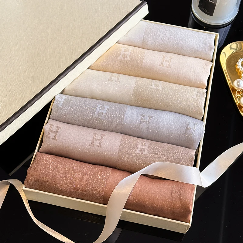 New Muslim Fashion Ladies Letter Print Hijab Tencel cotton Gauze scarf Elegance Sun Protection Shawl Decoration Wrap Headscarf