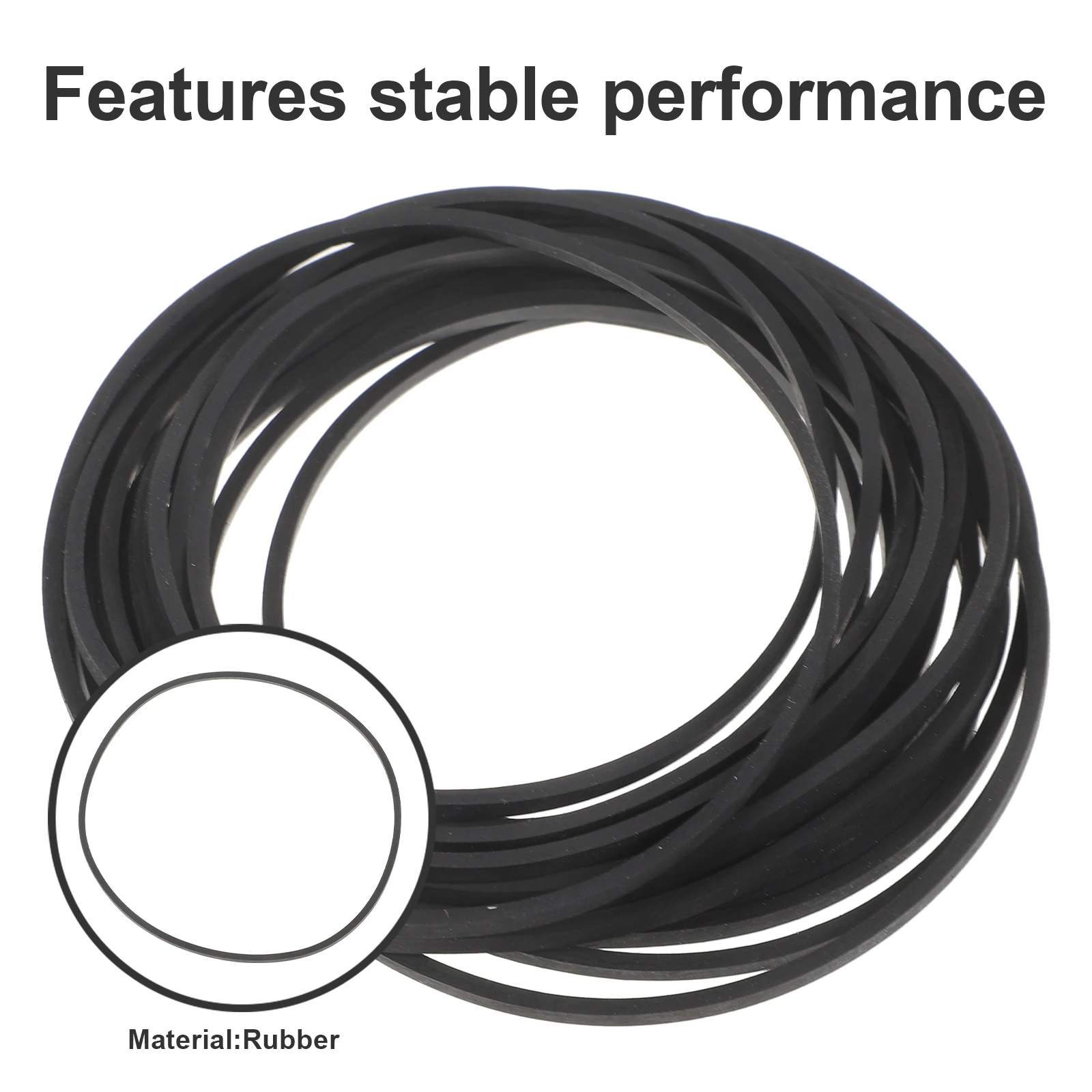 20개 데크 벨트 2mm 사각형 접이식 75-100mm 카세트 데크 벨트 사각형 및 평면 고무 교체 드라이브 벨트 (레코더 DVD용)