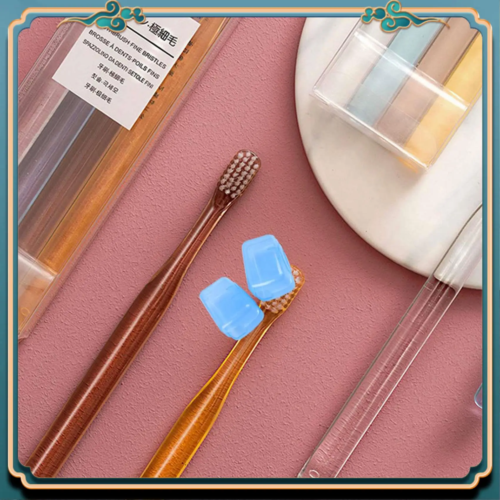 ABMV-20 Pcs 휴대용 브러쉬 캡 케이스 커버 칫솔 홀더 홈 세계 관광 캠핑 (임의의 색상)