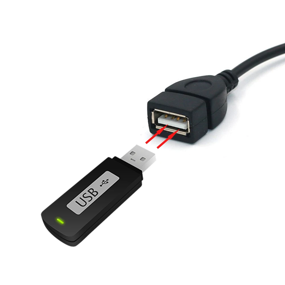 Audio Cable Car Wire Cable Adapter Audio Speaker Cable Audio Signal Cable Car Aux Conversion Usb CablePlayer MP3 Audio Cable 3.5mm Audio Round Head T-shaped Plug To Connect To U Disk Portable Cable